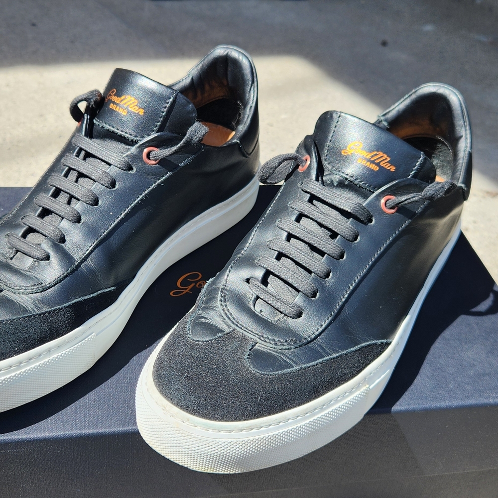 Good Man Brand Black and White Leather Sneakers